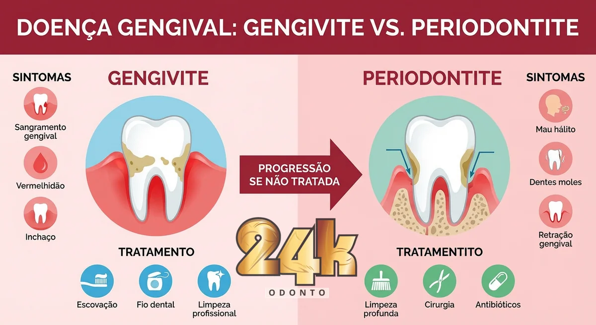 Doença gengival: diferença entre gengivite e periodontite, sintomas e tratamento