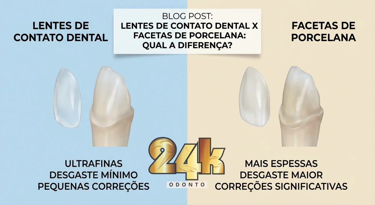 Lentes de contato dental x facetas de porcelana: qual a diferença e quando cada uma é indicada?