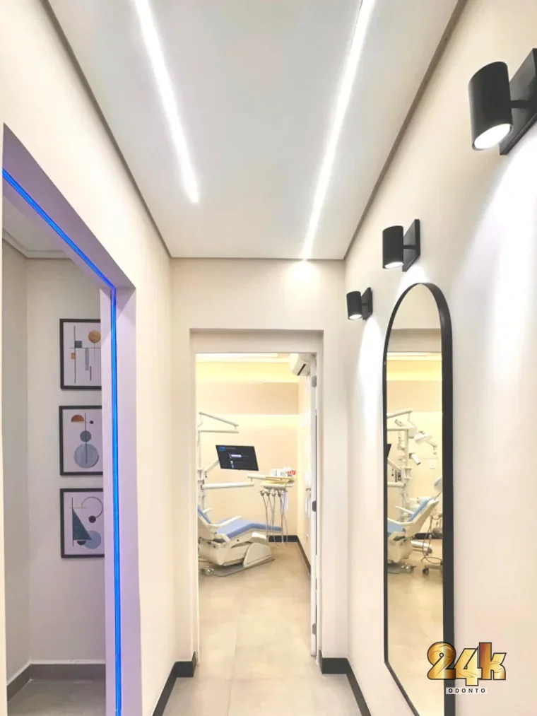 Ambiente acolhedor da 24K Odonto